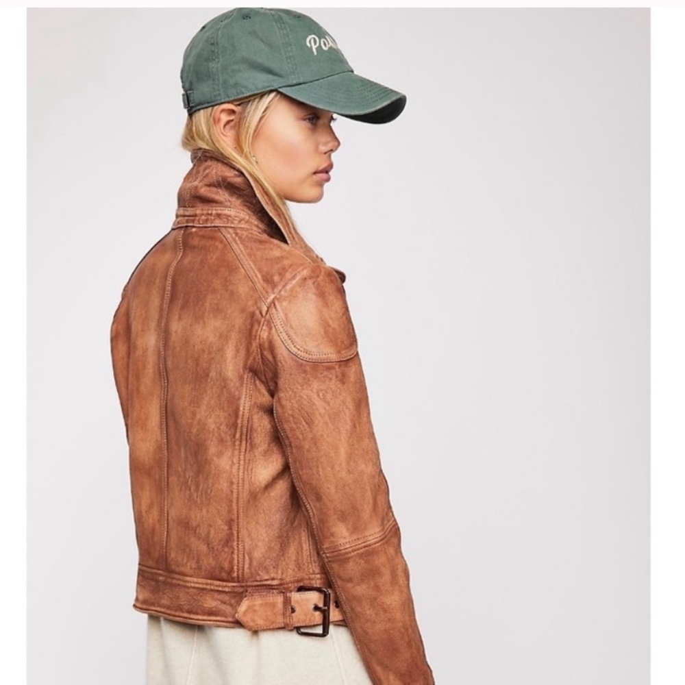 NEW Free People Avis Lamb Leather Moto Jacket Z52-4 - Picture 4 of 7